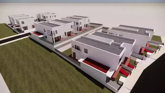 13 Houses 3D model