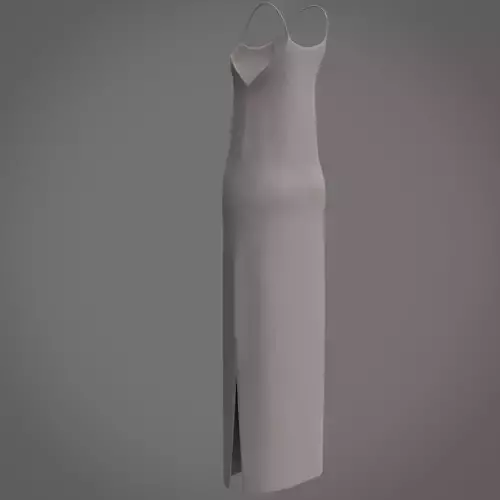 3D Female Dress- Slit Long Dress