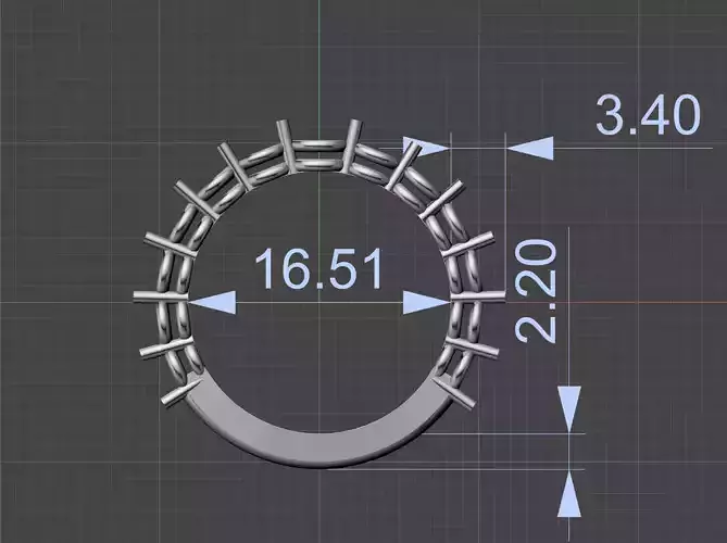 Cintillo Eternity 13 diamantes