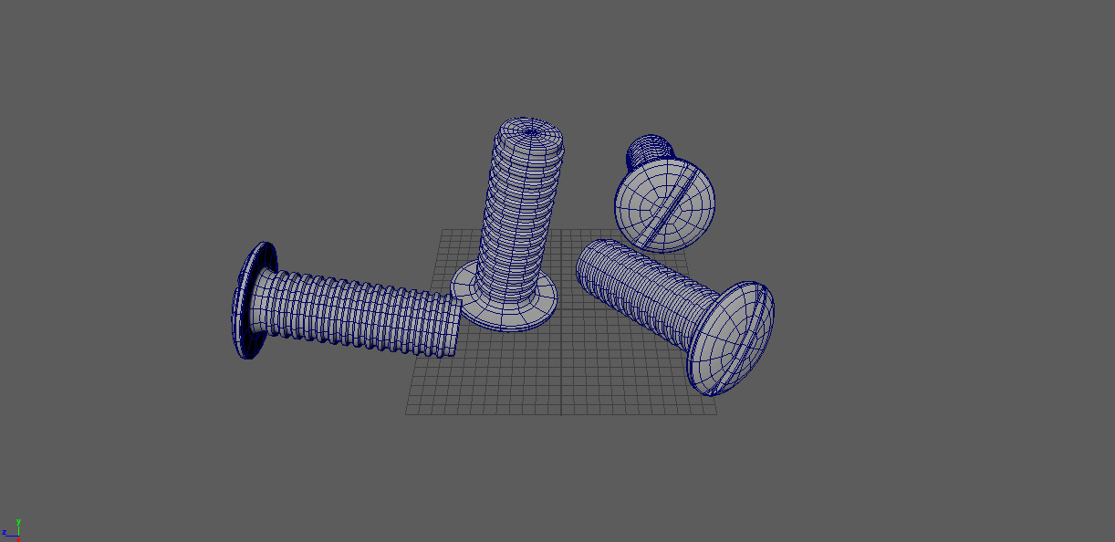 High-Quality steel Screw 3D model_7