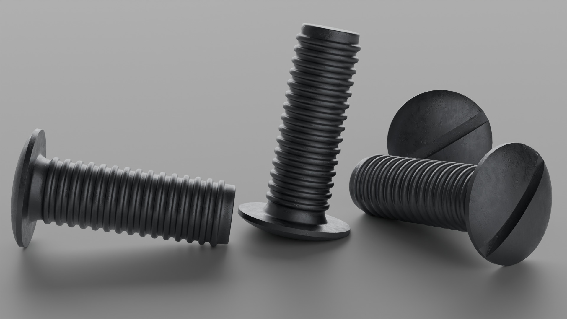 High-Quality steel Screw 3D model_2