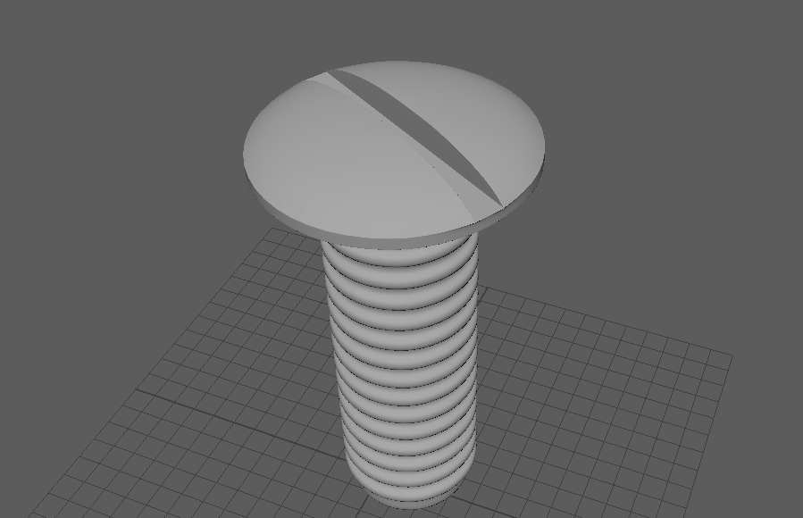 High-Quality steel Screw 3D model_5