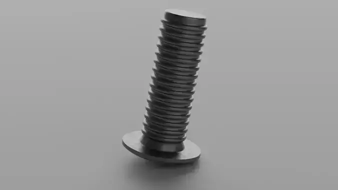 High-Quality steel Screw 3D model