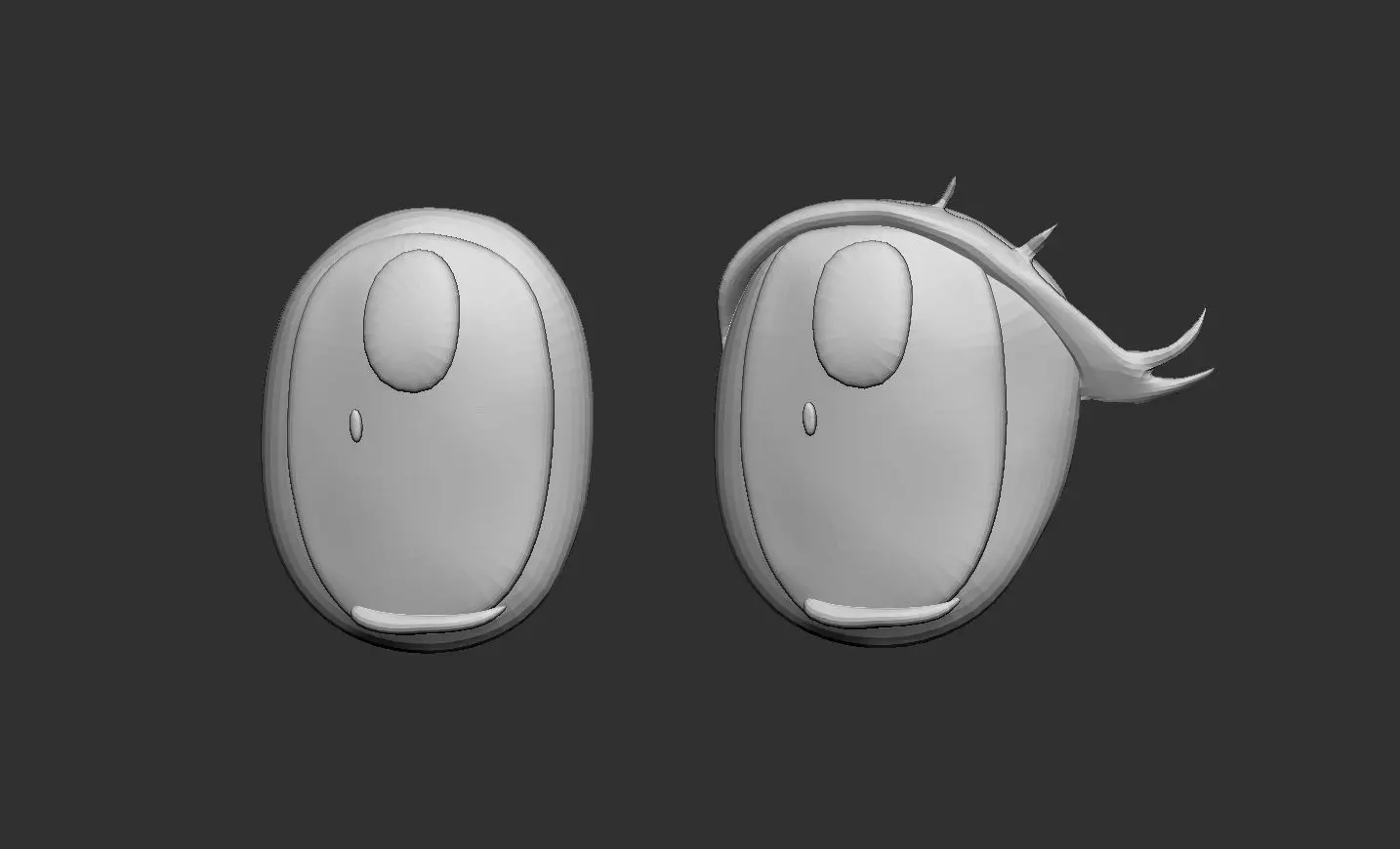 Anime eye Male and Female 3D print model