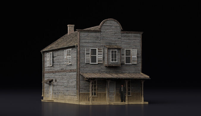 Wild West - Building I Low-poly 3D model