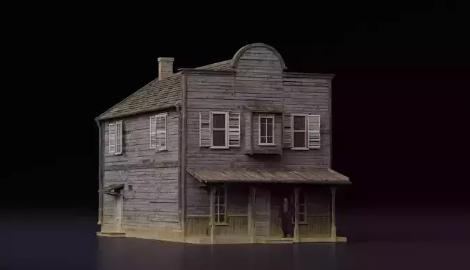 Wild West - Building I Low-poly 3D model