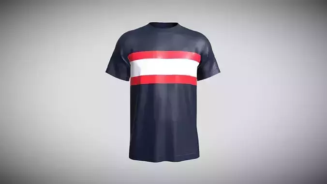 Tommy Hilfiger Stripe T-Shirt In Low Poly