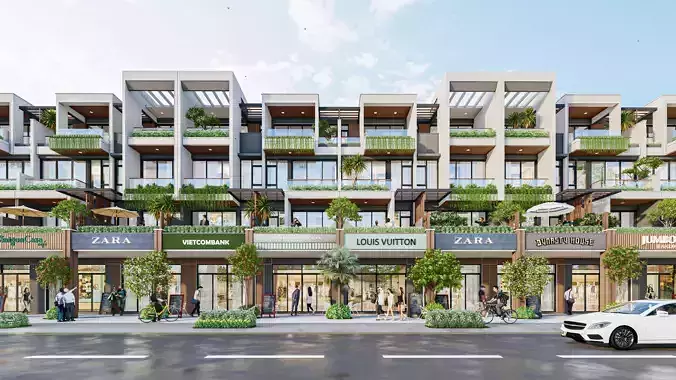 Modern Shophouse - President project in Viet Nam 3D model