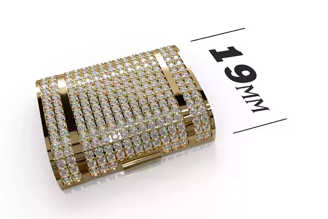 19 mm Diamond Lock Box for BRACELET - NECKLACE 3D print model