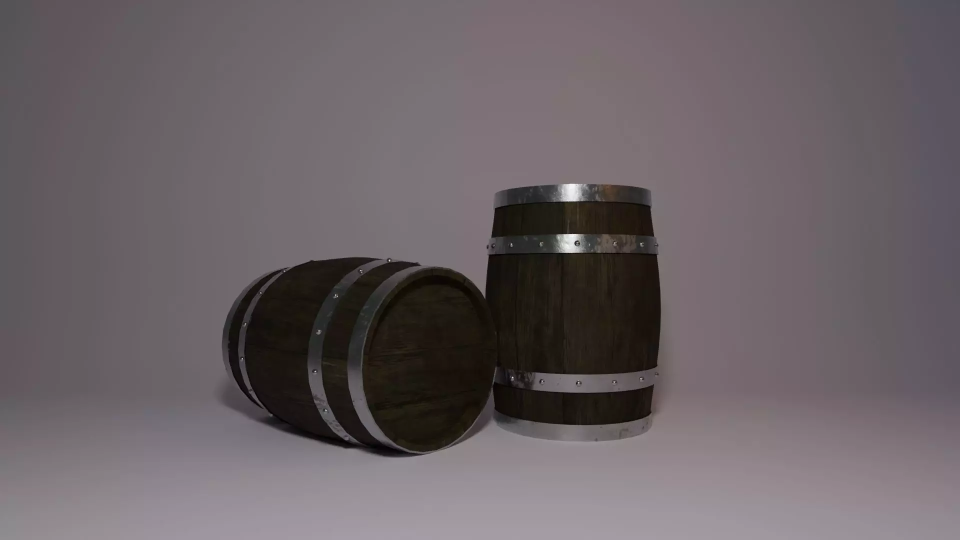 Antique Wooden Barrel Free low-poly 3D model