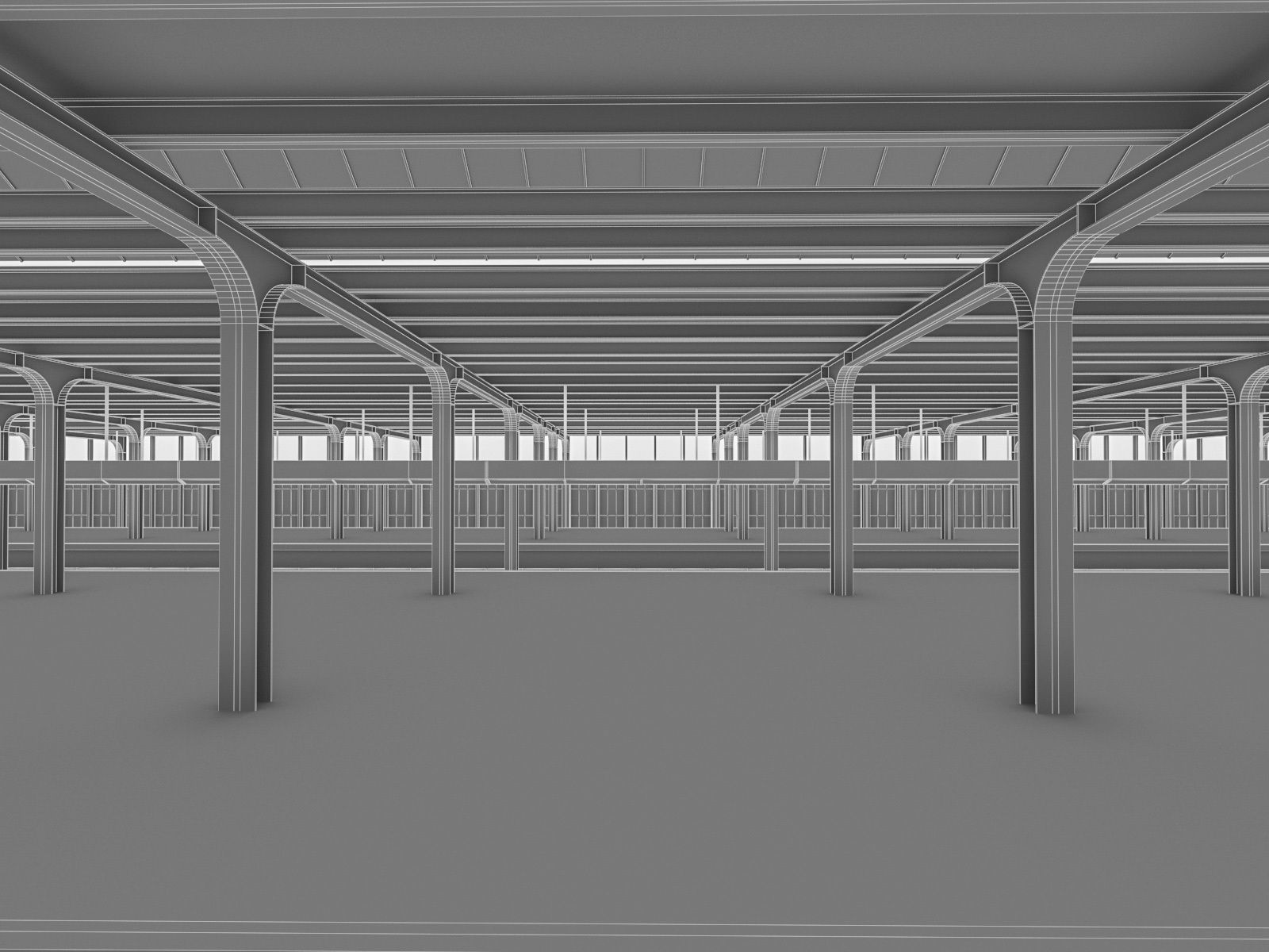 Train Station 01 Low-poly 3D model_5