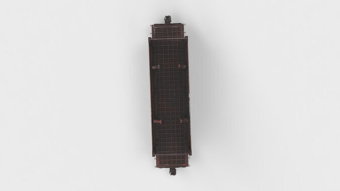 conveyer train wagon 3D model 5