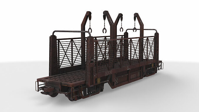 conveyer train wagon 3D model 3