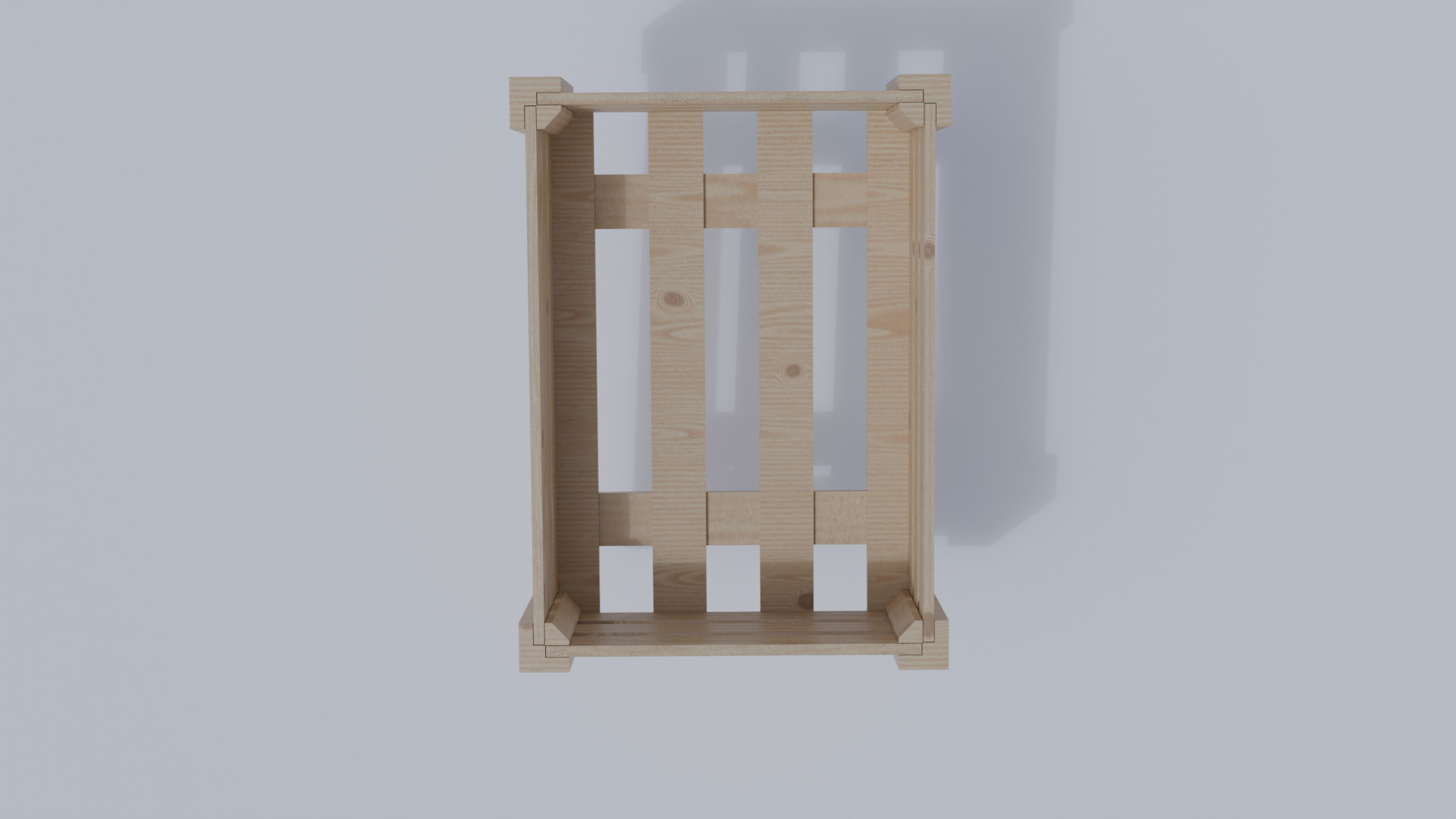 Wooden Fruit Crate Low-poly 3D model Low-poly 3D model_1
