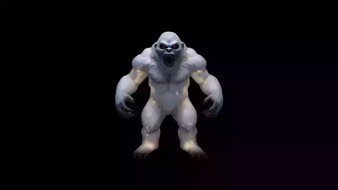 3d Model Fantasy White Yeti High Quality