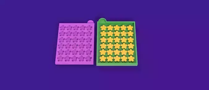 30 Mini Flower Multi Cavity Mold V2 3D print model