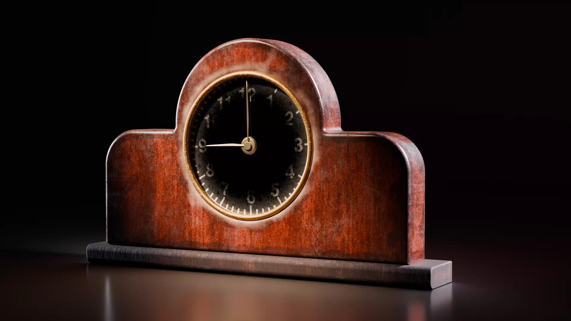 Vintage Clock 3D model_0