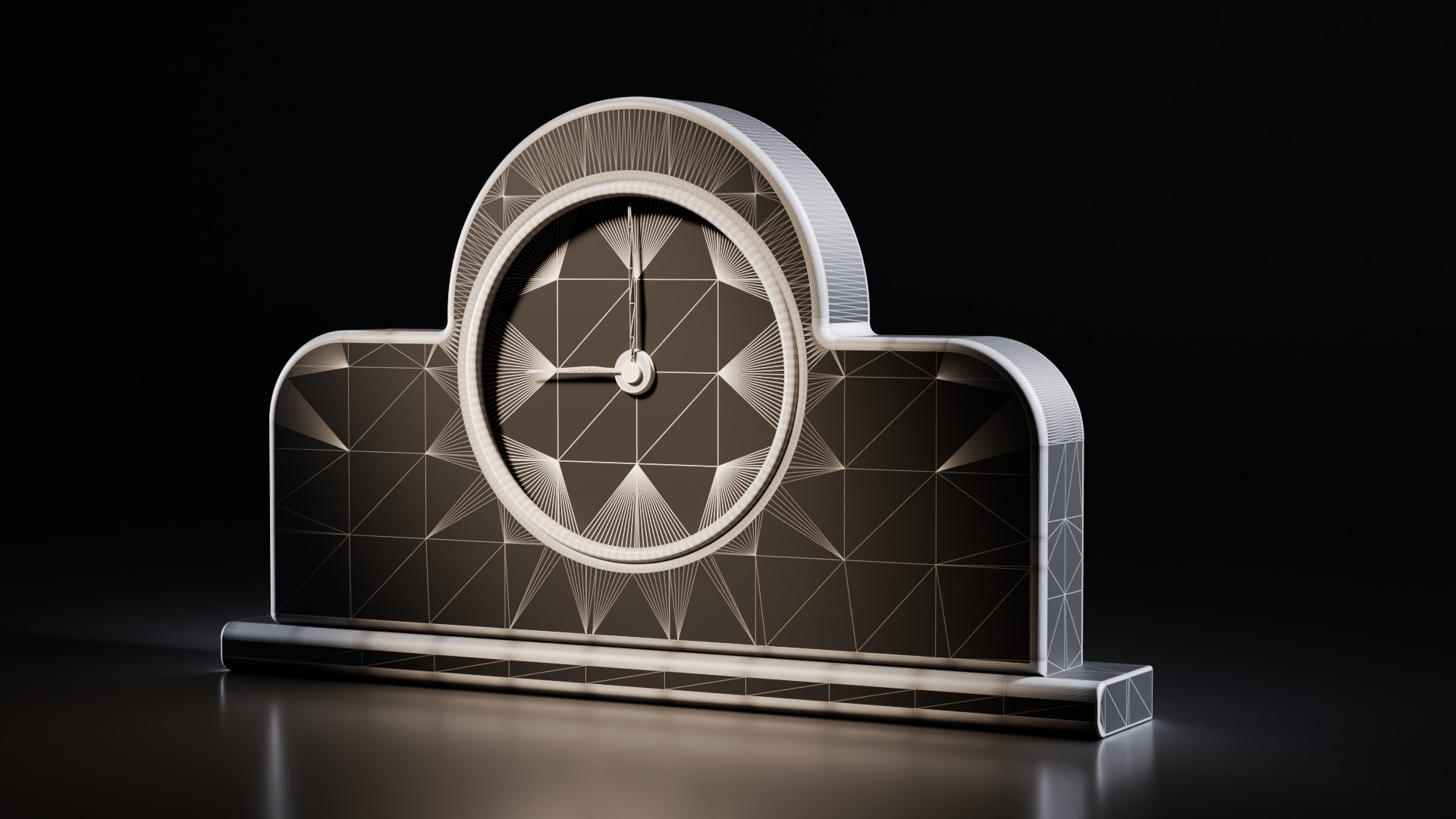 Vintage Clock 3D model_4