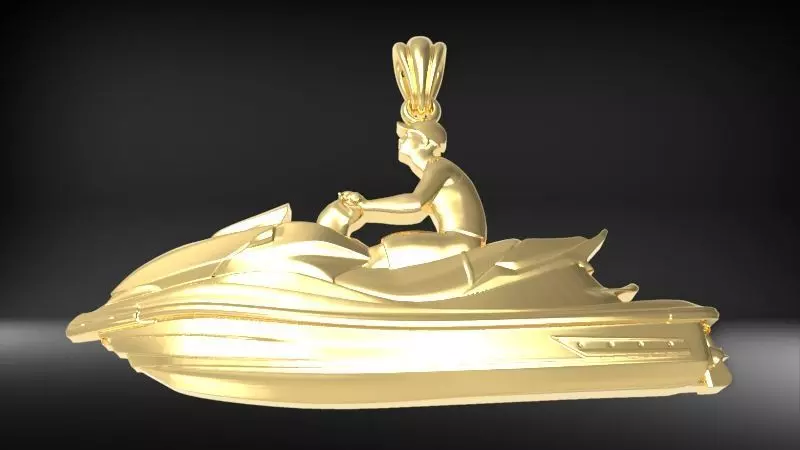 Jetski Rider Pendant 3D print model