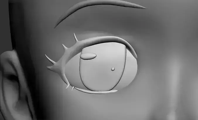 Anime eye female2 3D print model
