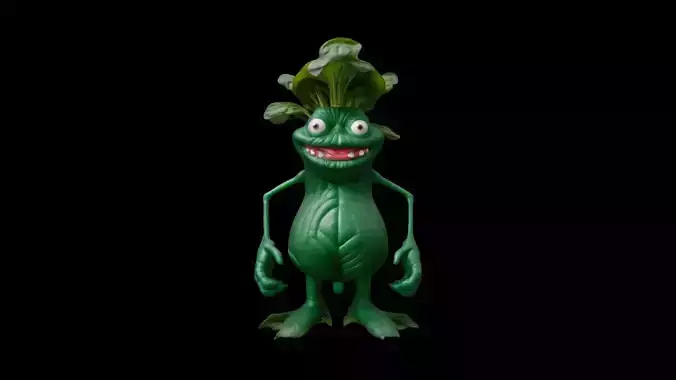 3d Model Funny Spinach Monster Collection 