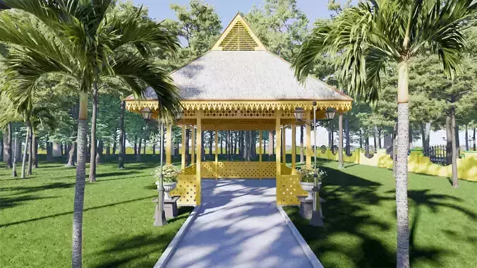 Paseban Hall of the Sambas Sultanate Palace