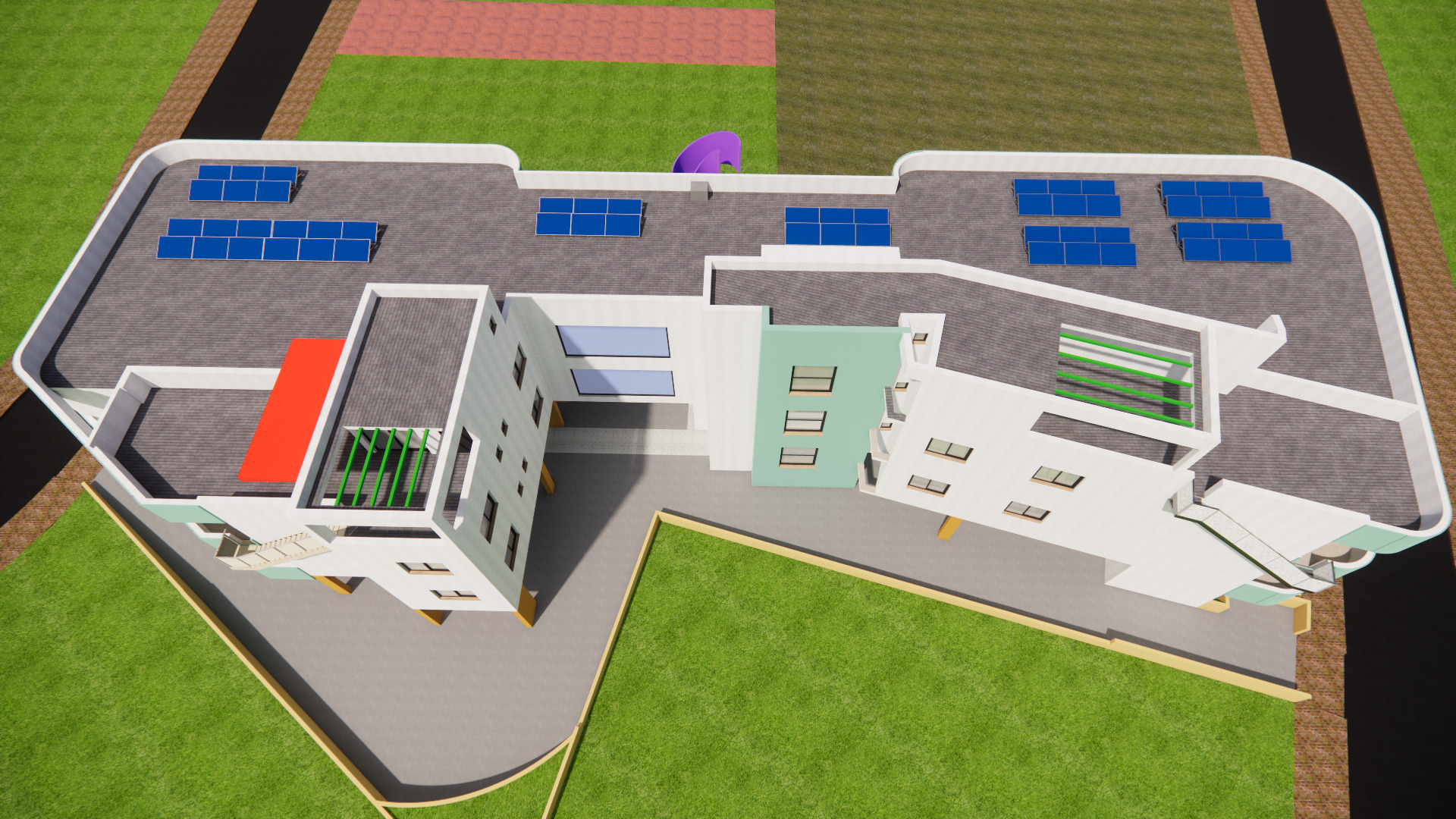 Apartment complex 3D model_10