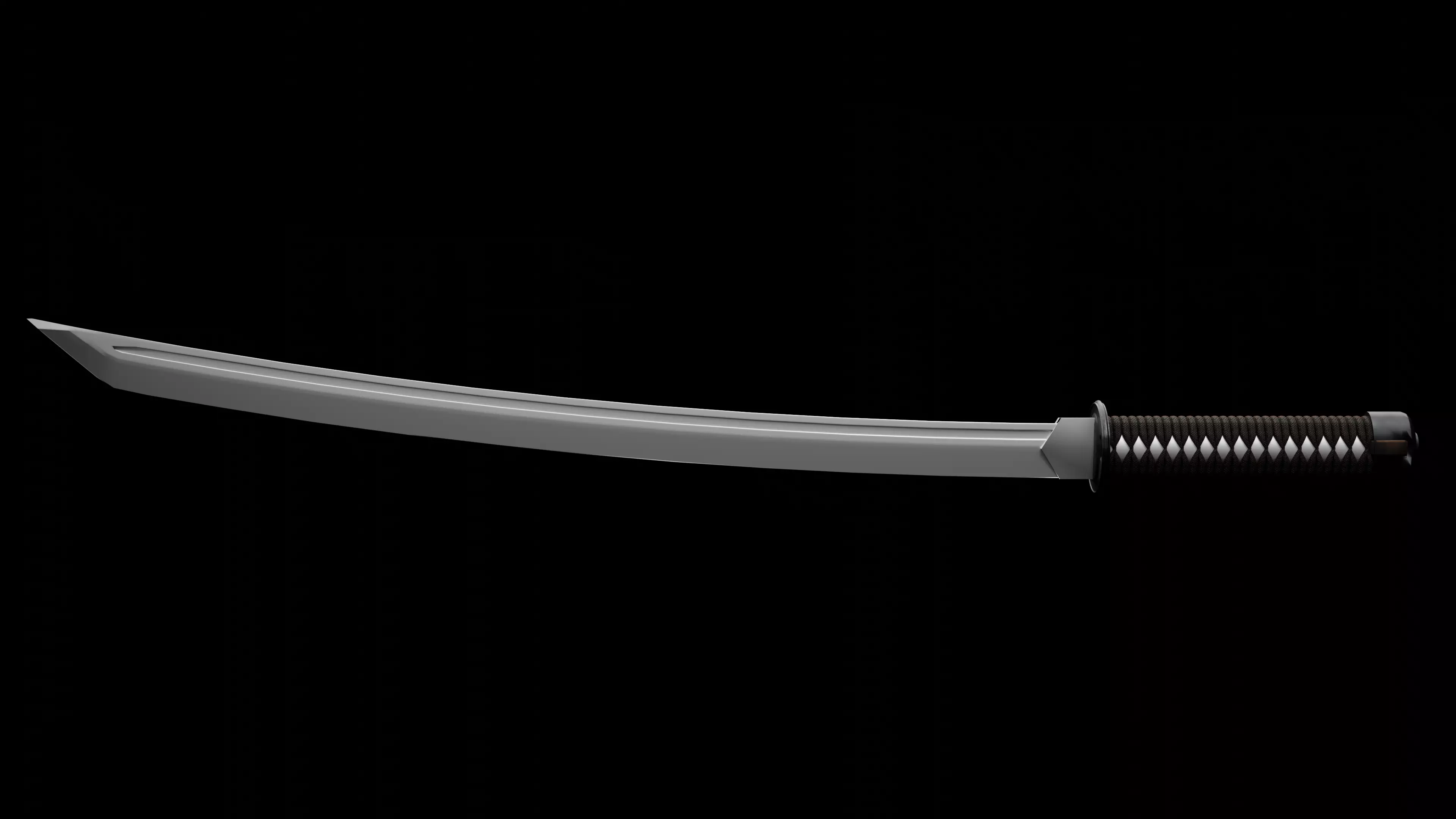 Katana Sword Game ready and Animation 3D print model_0
