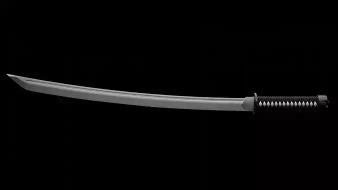 Katana Sword Game ready and Animation 3D print model