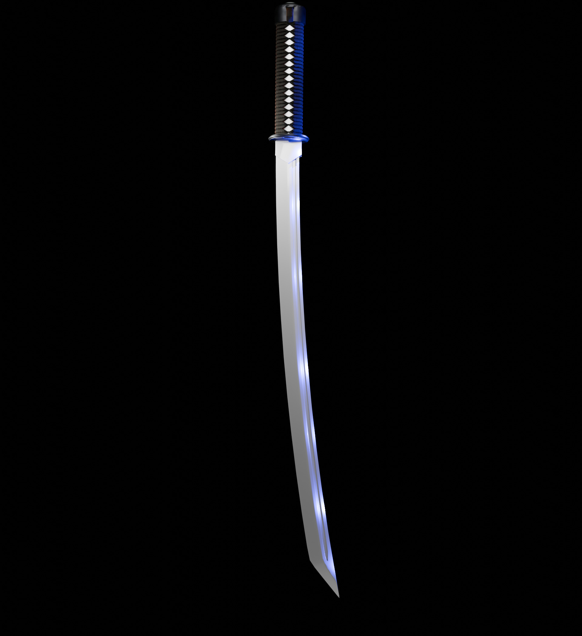 Katana Sword Game ready and Animation 3D print model_4