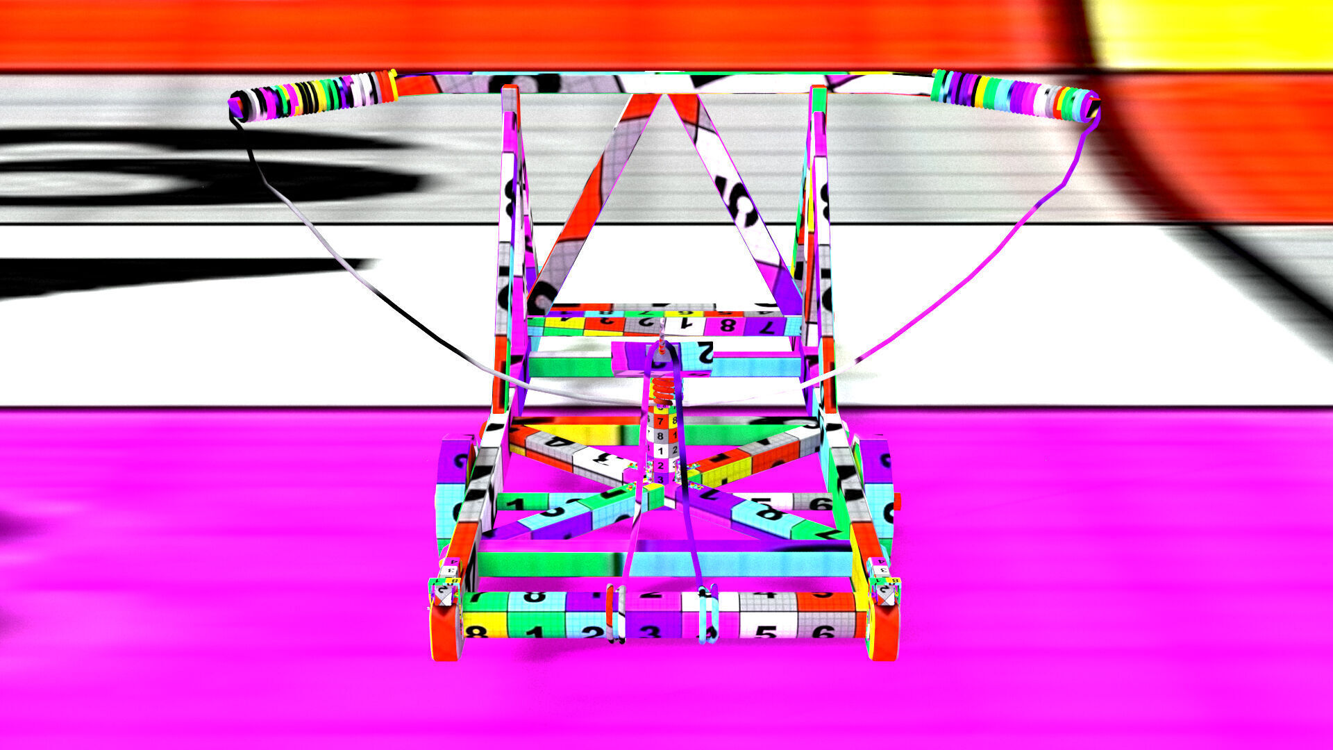 laos Game Medieval Catapult 3D model_13