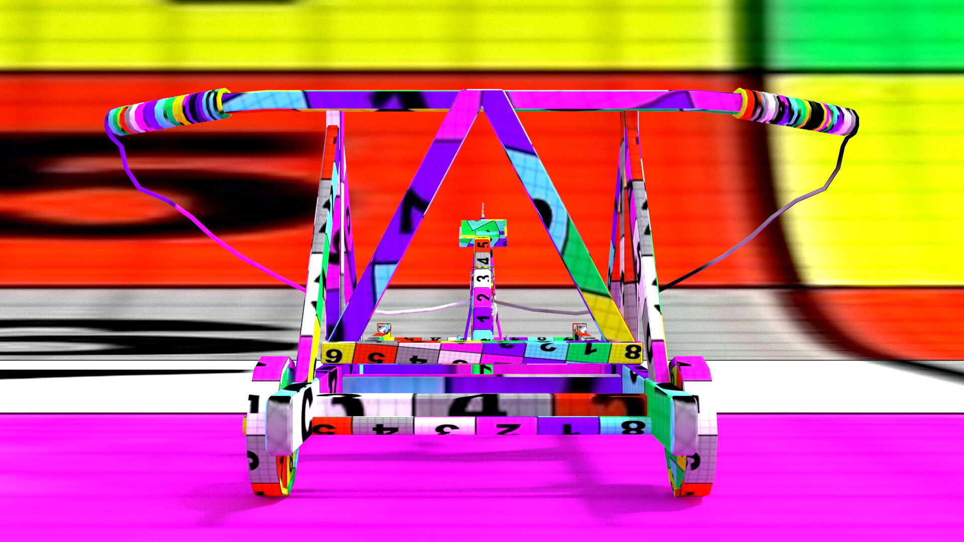 laos Game Medieval Catapult 3D model_10