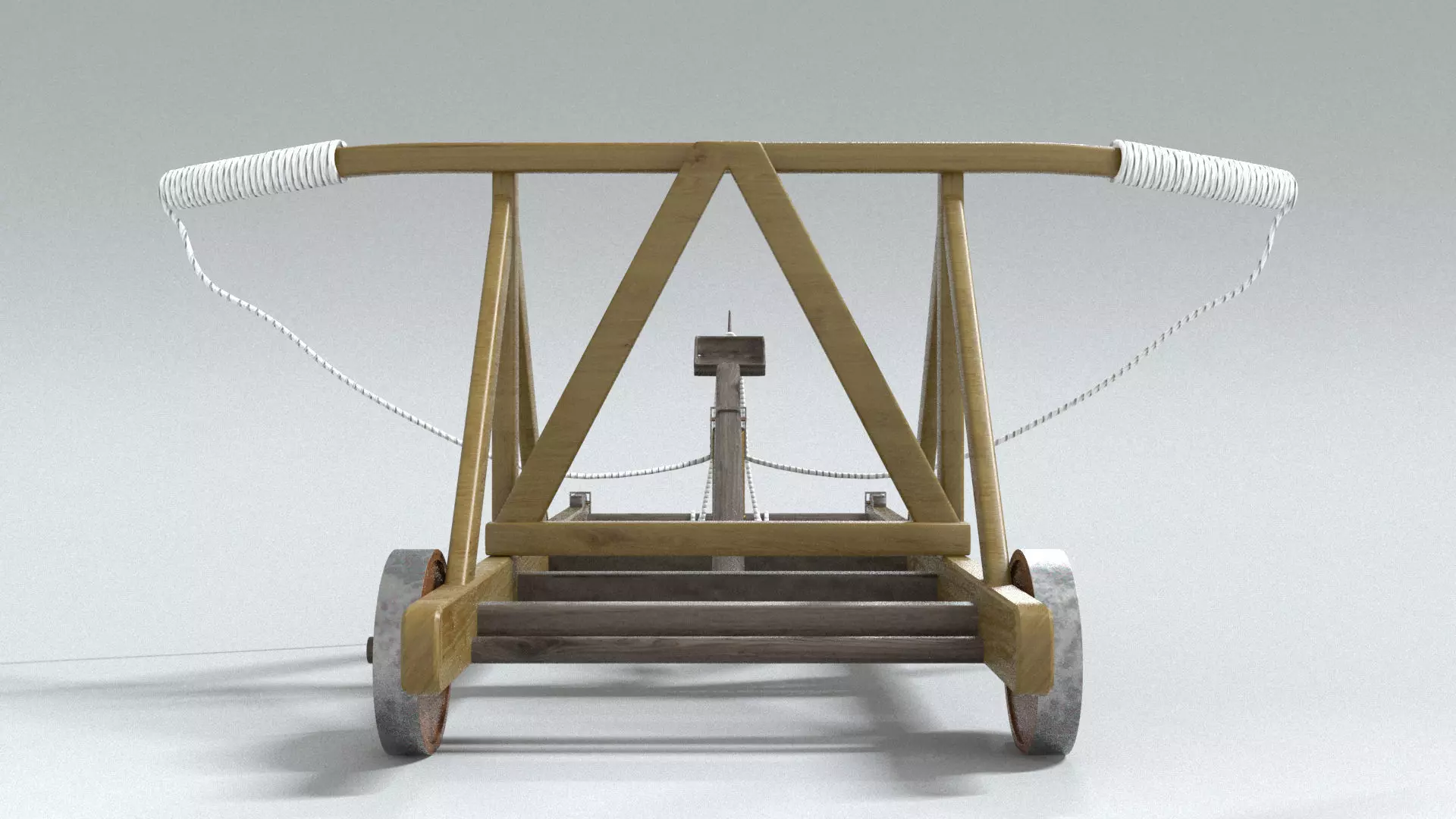 laos Game Medieval Catapult 3D model_0