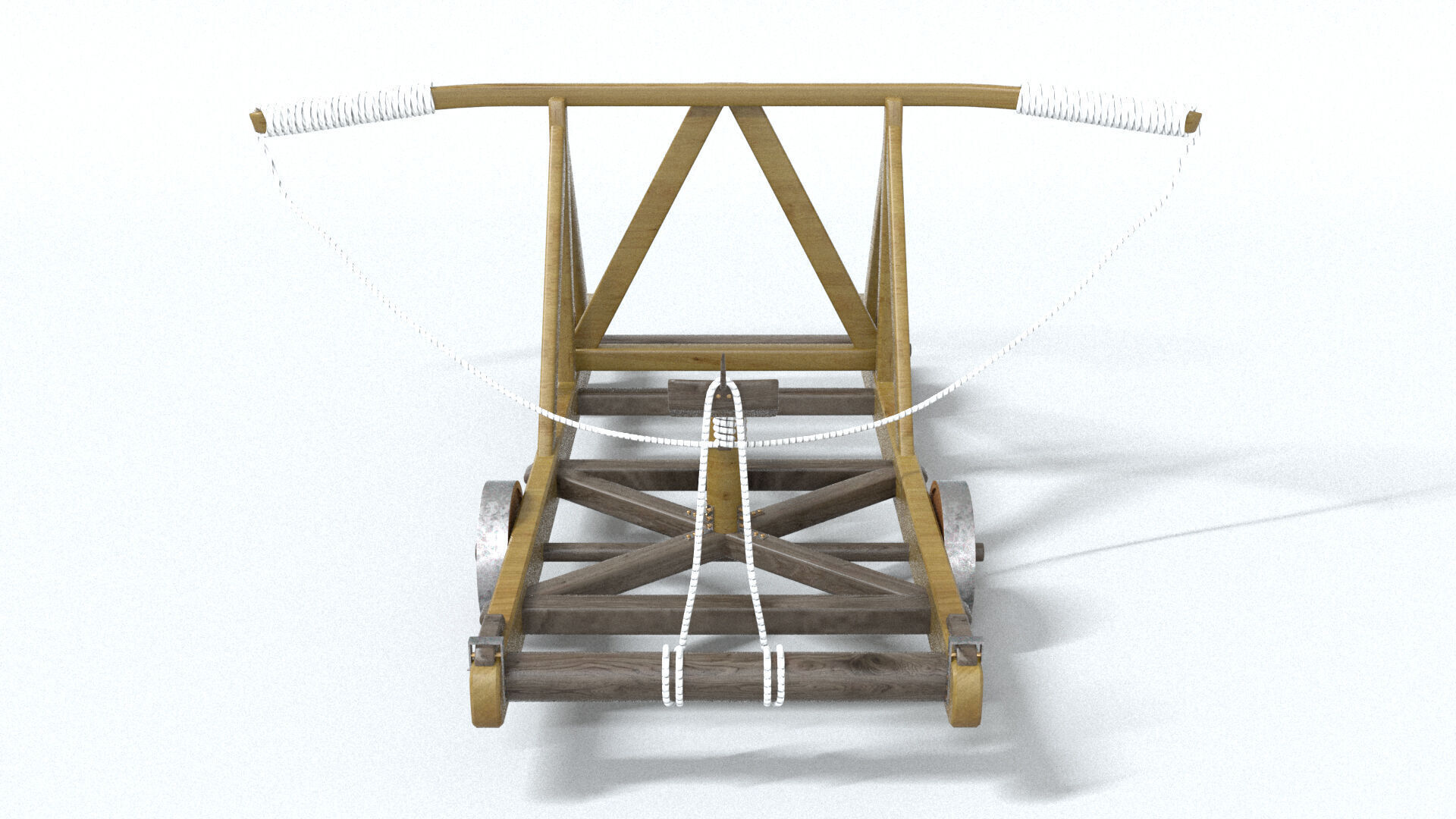 laos Game Medieval Catapult 3D model_3