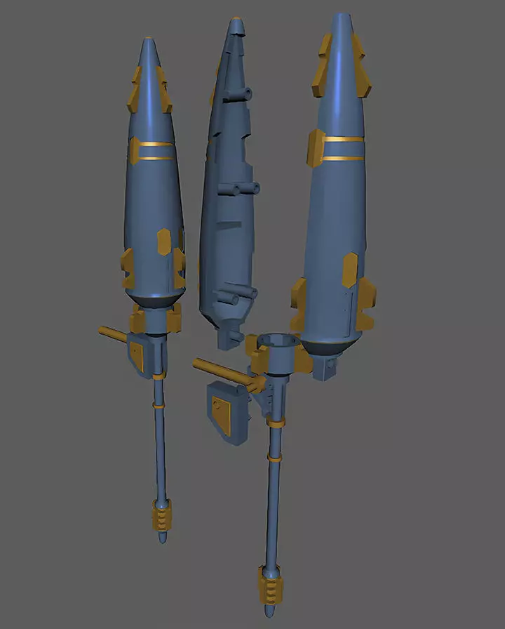 Amazing Barbatos Lupus Mace 1 144 Scale  Model Kit 3D print model_3