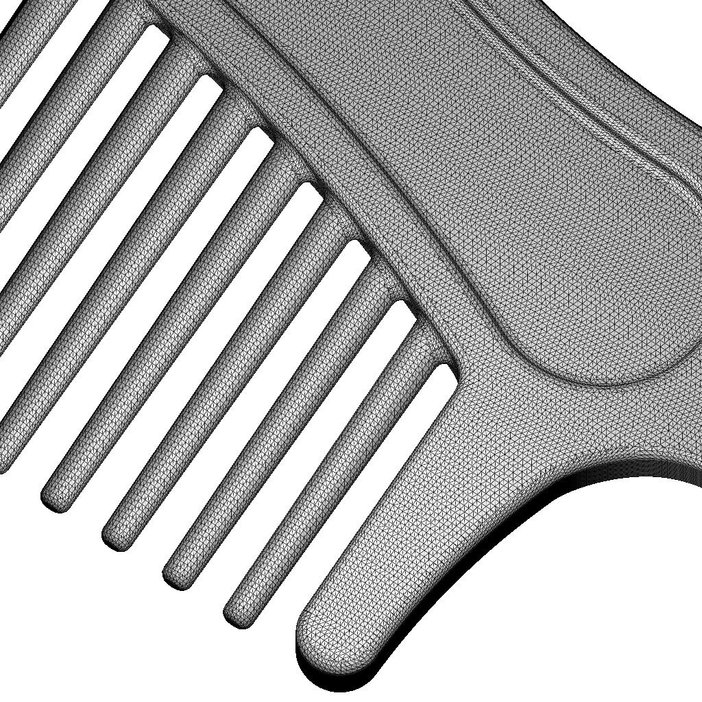 Stylish Wooden Hair Comb 3D print model_5