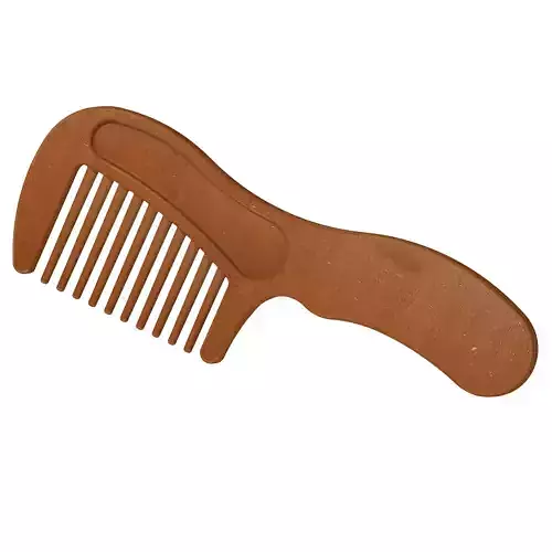 Stylish Wooden Hair Comb 3D print model
