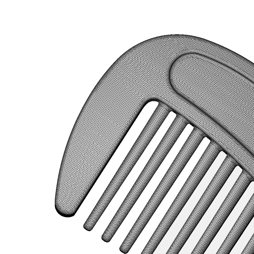 Stylish Wooden Hair Comb 3D print model_4