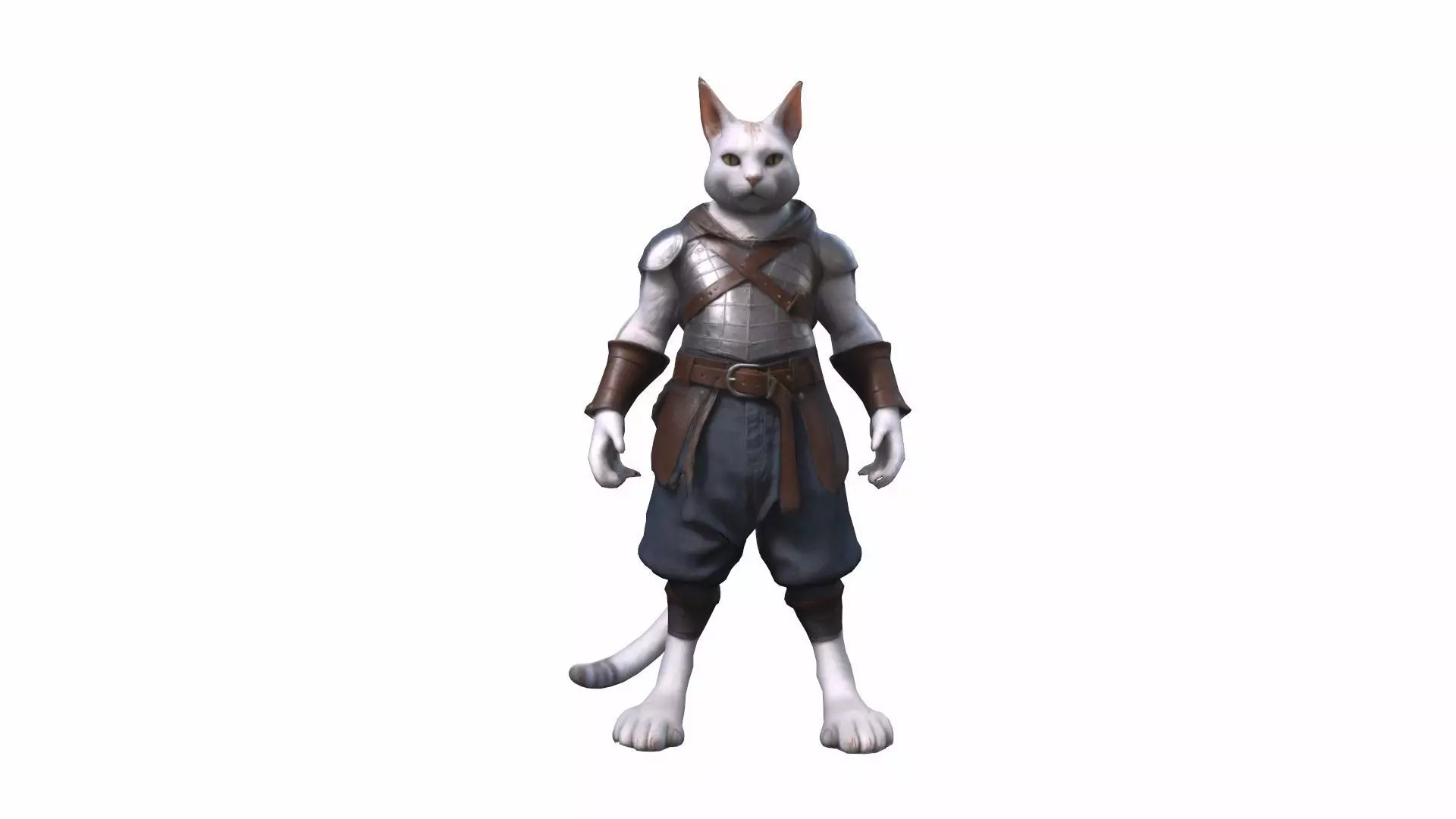 3d Model Humanoid Cat Character Collection 3D model_0