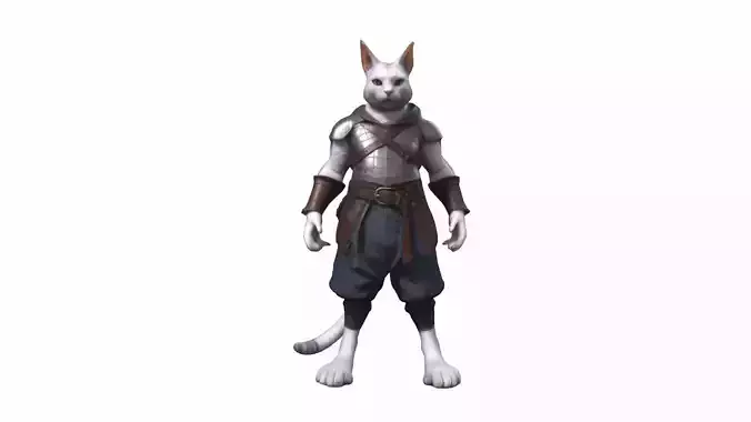 3d Model Humanoid Cat Character Collection 