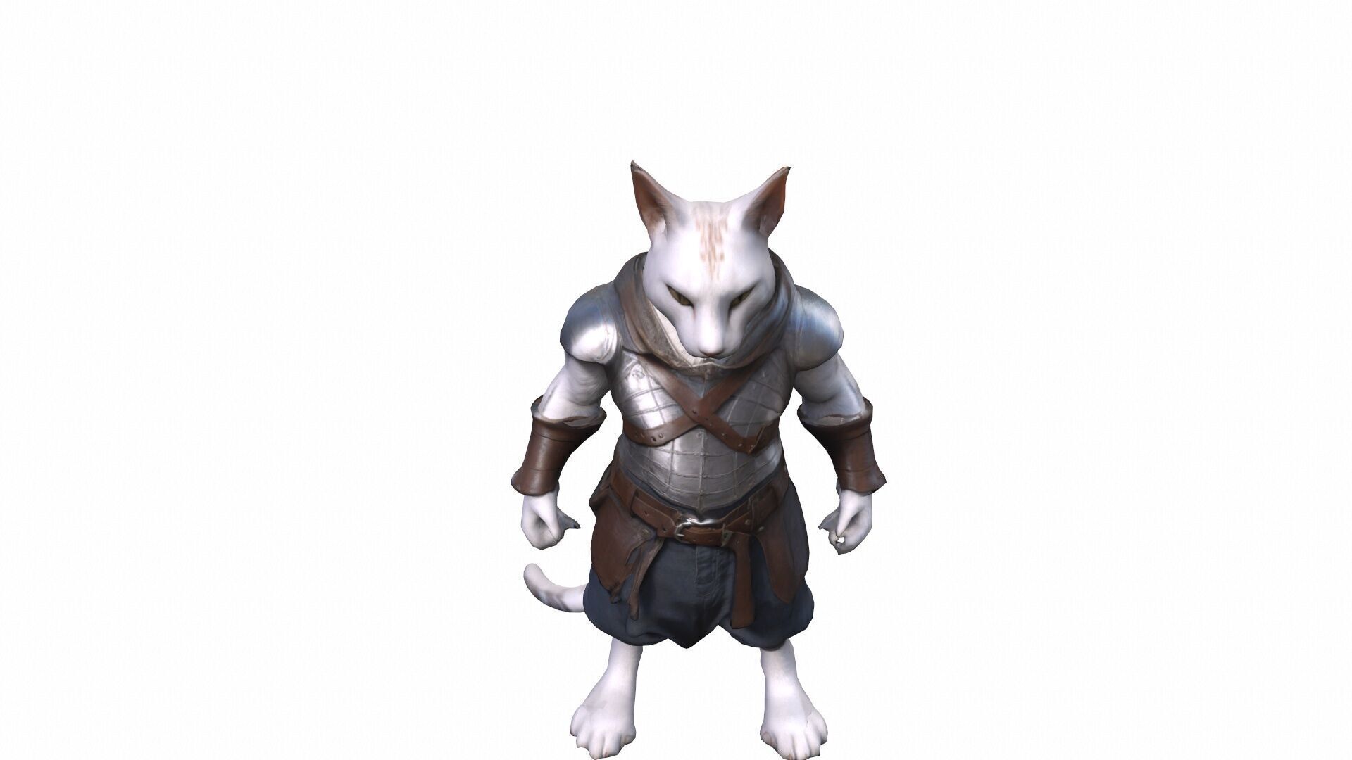 3d Model Humanoid Cat Character Collection 3D model_2