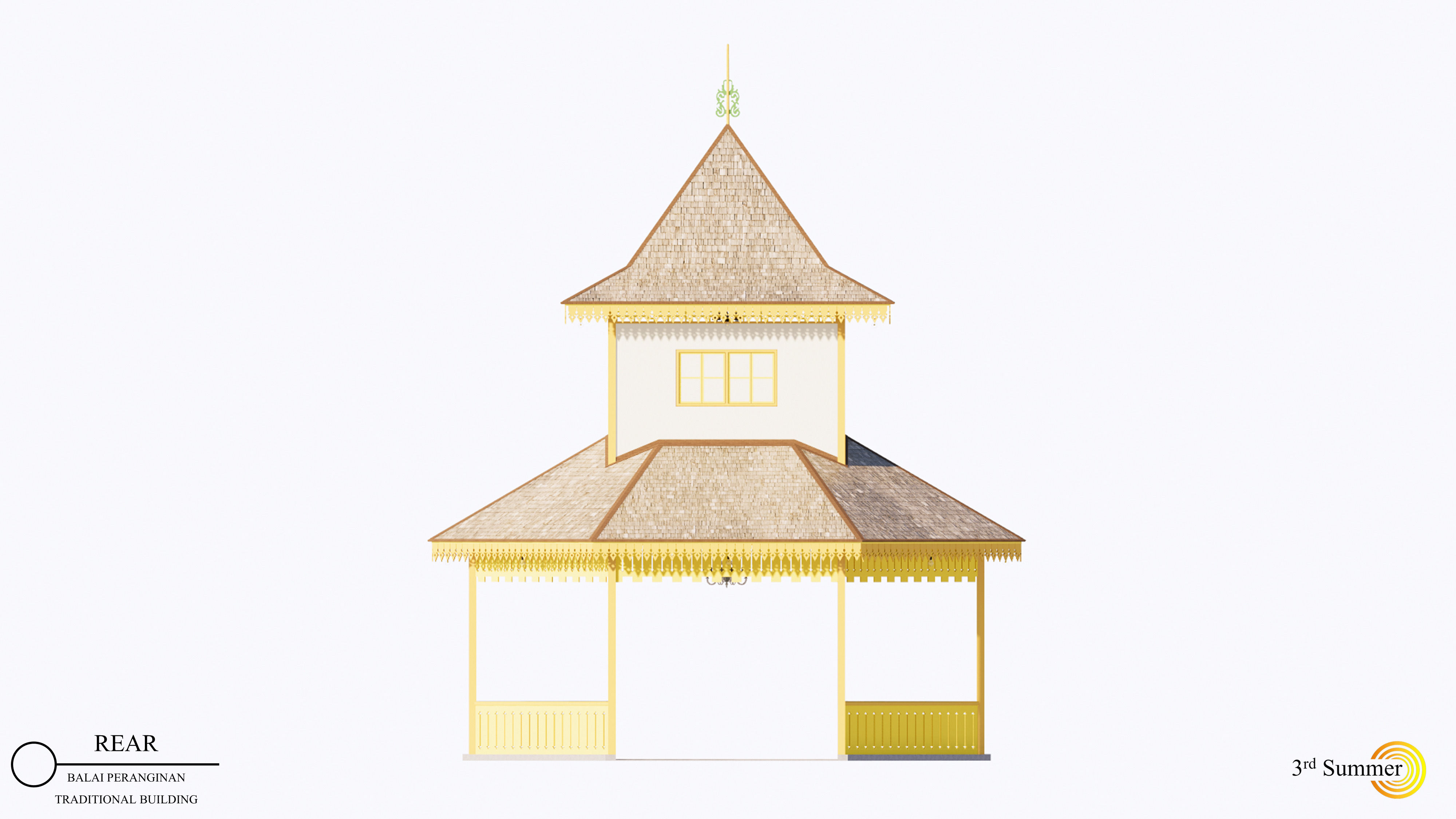 Resort Hall of the Sambas Sultanate Palace 3D model_13