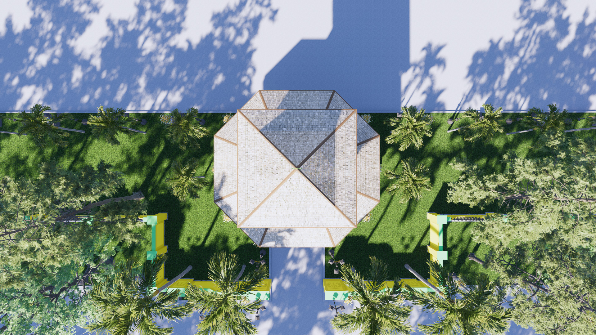 Resort Hall of the Sambas Sultanate Palace 3D model_2