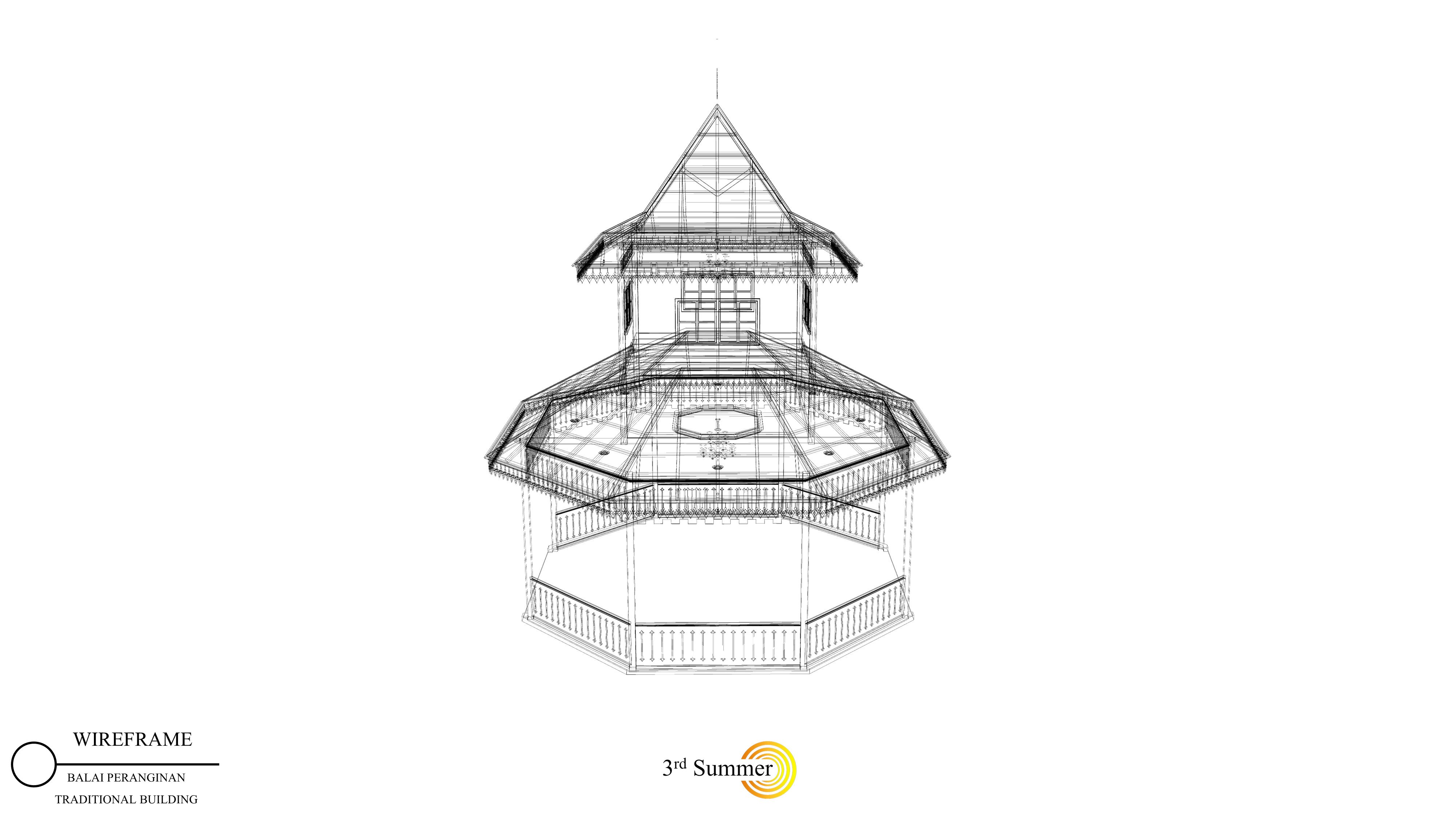 Resort Hall of the Sambas Sultanate Palace 3D model_18