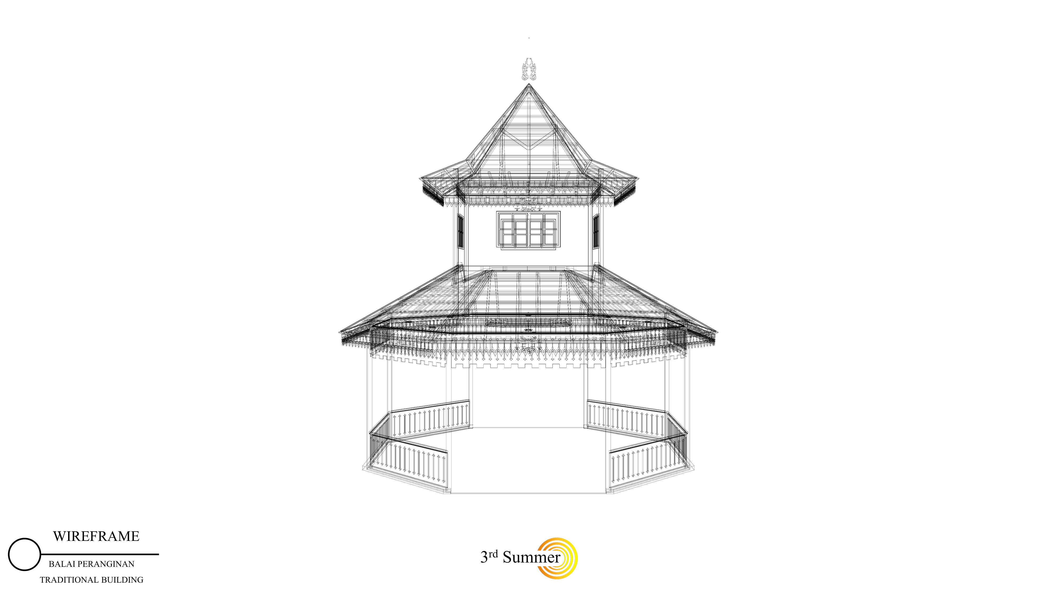 Resort Hall of the Sambas Sultanate Palace 3D model_19