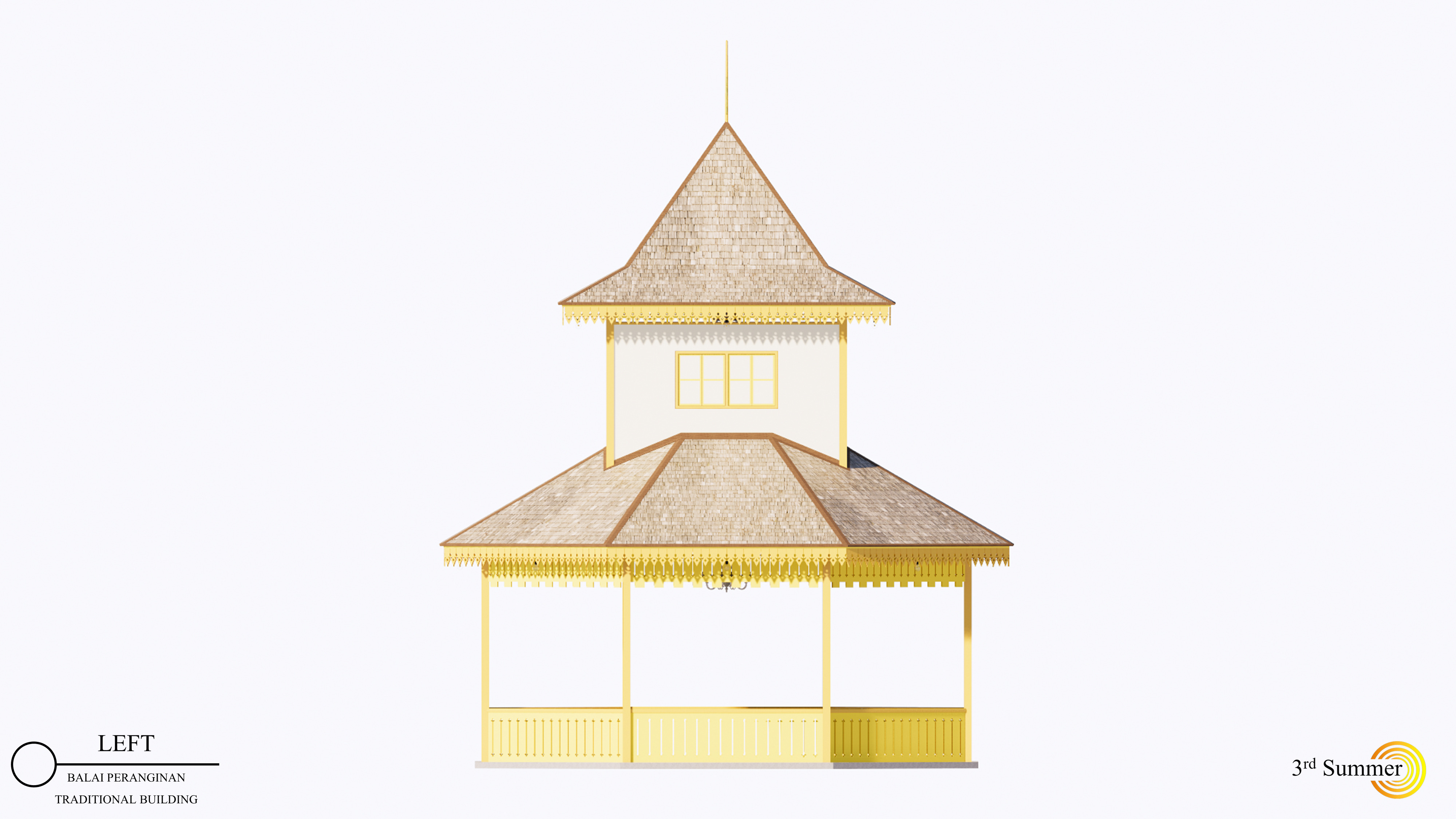 Resort Hall of the Sambas Sultanate Palace 3D model_11