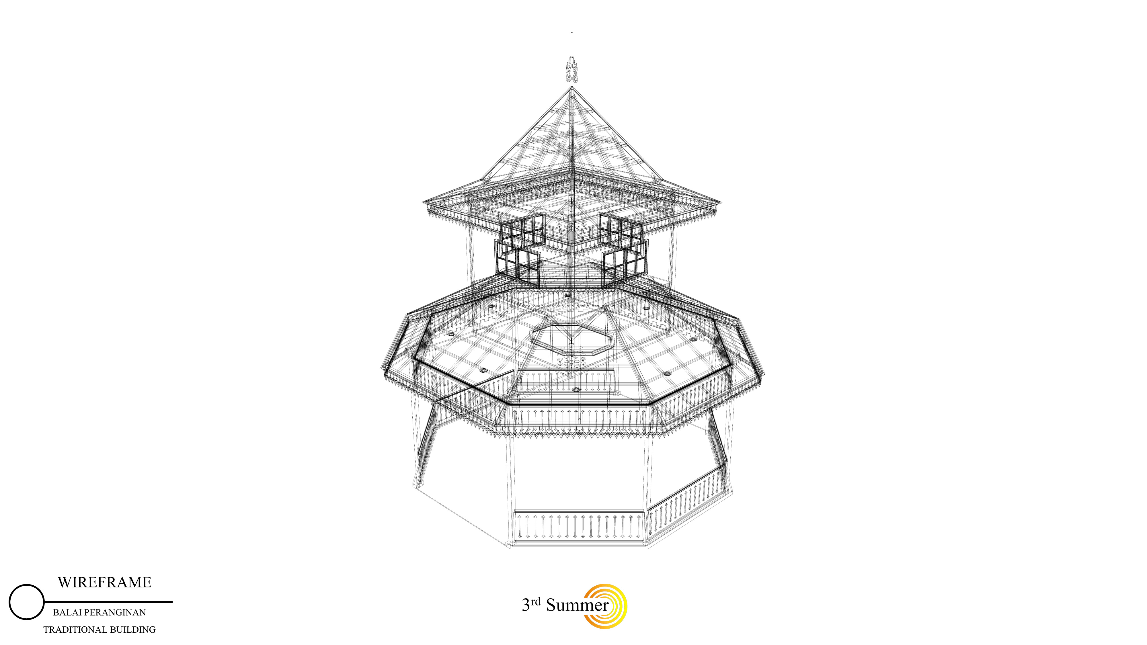 Resort Hall of the Sambas Sultanate Palace 3D model_17