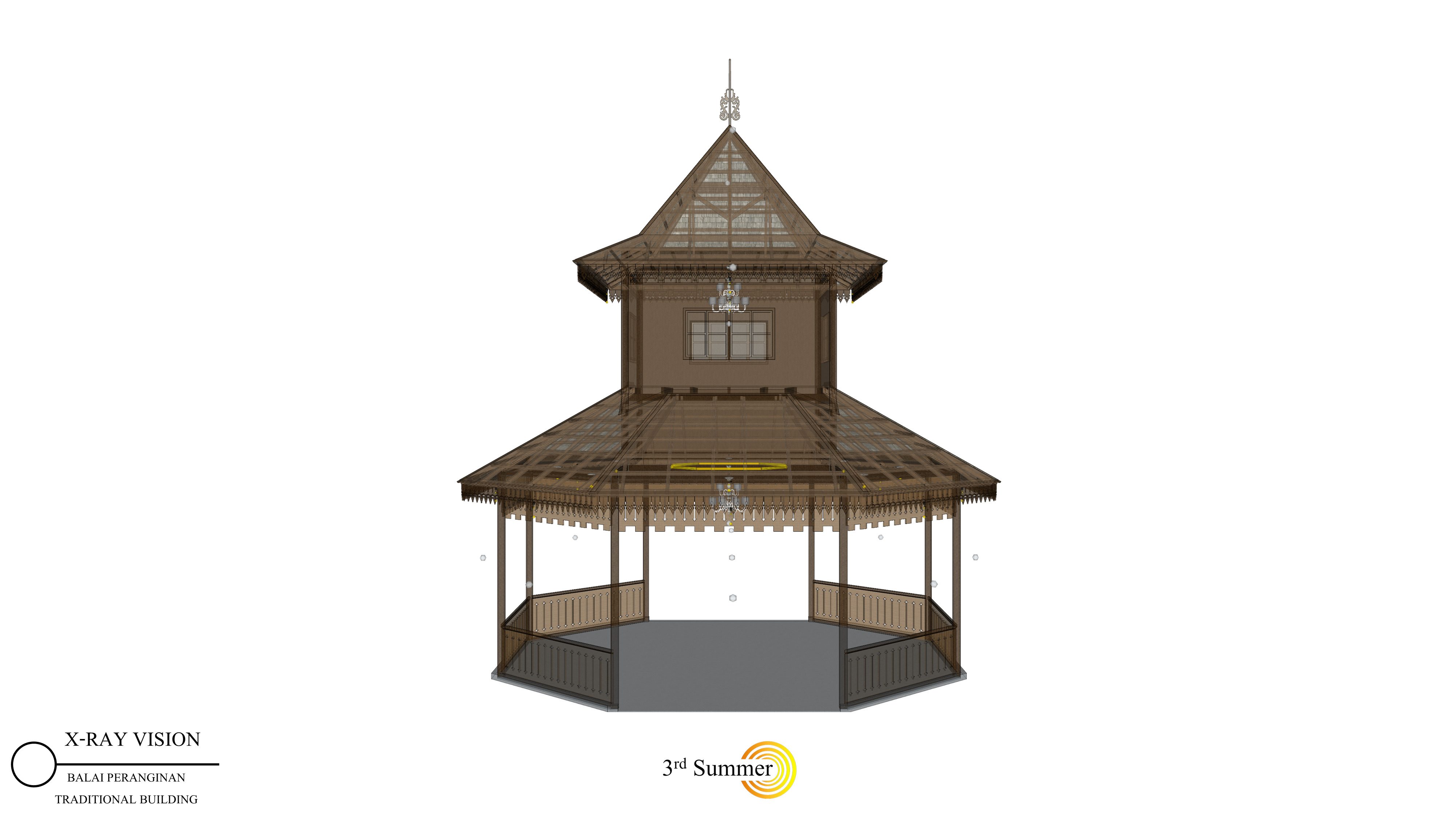 Resort Hall of the Sambas Sultanate Palace 3D model_15