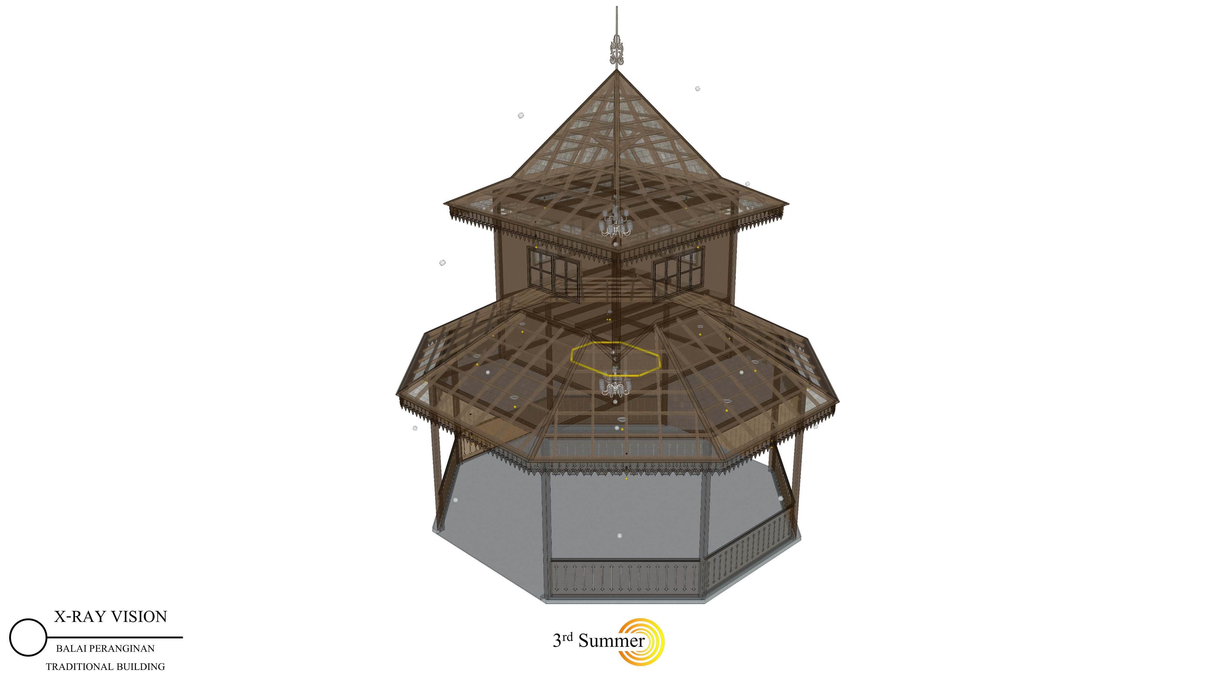 Resort Hall of the Sambas Sultanate Palace 3D model_16
