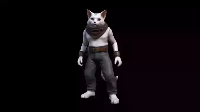 3d Model Humanoid Cat Character Collection 